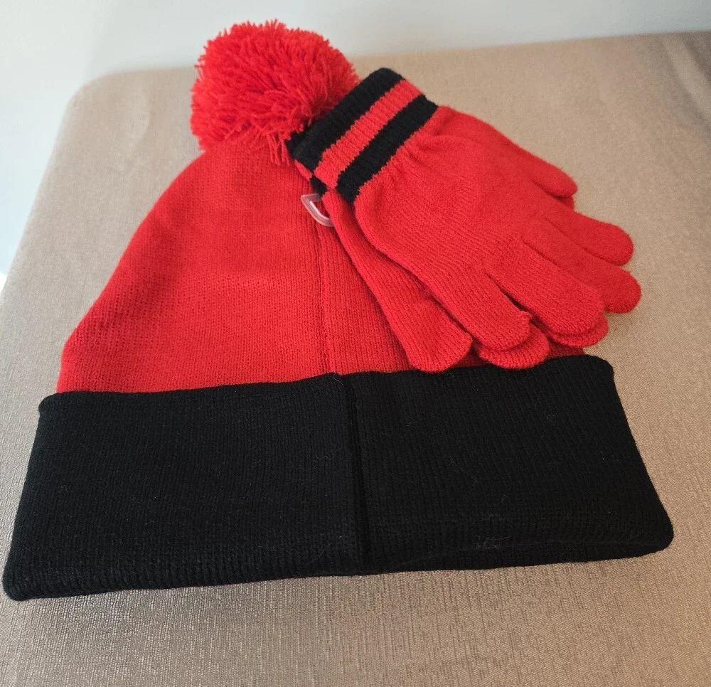 Disney Pixar Cars Lightning McQueen Kids Hat & Gloves Set NWT Team 95 Beanie